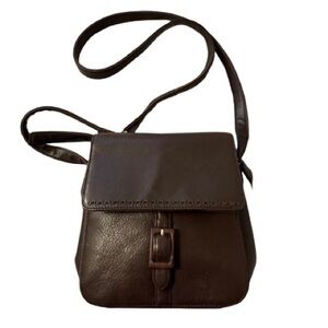 Relic by Fossil Brown Crossbody Messenger Bag Adjustable Strap Organizer Pockets